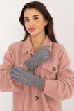 Stylish Ribbed Gloves with Floral Touch & Touchscreen Feature