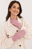 Stylish Ribbed Gloves with Smartphone Compatibility & Floral Detail