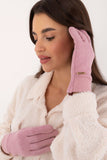 Stylish Ribbed Gloves with Smartphone Compatibility & Floral Detail