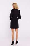 Elegant Mini Dress with Square Neckline and Puff Sleeves