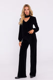 Chic Halter Neck Velour Blouse for Elegant Evening Outings