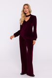 Chic Halter Neck Velour Blouse for Elegant Evenings