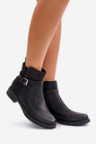 Stylish Eco Leather Flat Heel Boots with Zipper Closure