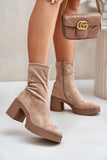 Eco Leather Women's Stiletto Heel Boots with Zipper Closure