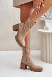 Eco Leather Women's Stiletto Heel Boots with Zipper Closure