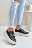 Stylish Lace-Up Leather Sneakers with Butterfly Charm
