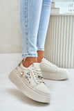 Stylish Women's Leather Platform Sneakers for Everyday Wear