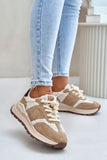 Fashionable Women's Platform Sneakers with Suede & Textile