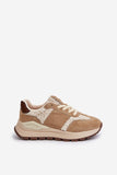 Fashionable Women's Platform Sneakers with Suede & Textile