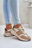 Fashionable Women's Platform Sneakers with Suede & Textile