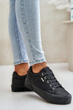 Stylish Eco Leather Platform Sneakers for Cold Weather