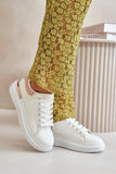 Stylish Eco Leather Low Sneakers with Glamorous Platform
