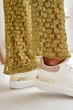 Eco Leather Platform Sneakers with Mirrored Detail for Women