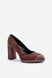 Elegant Suede Leather Stiletto Pumps for All-Day Comfort