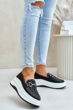 Elegant Women's Leather Moccasins with Unique Decoration