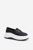 Elegant Women's Leather Moccasins with Unique Decoration
