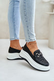 Elegant Women's Leather Moccasins with Unique Decoration