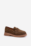 Stylish Eco-Suede Women's Moccasins with Flat Heel