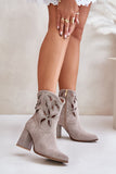 Elegant Openwork Heeled Boots with Comfortable Leather Insole