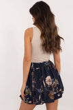 Floral Print Mini Skirt with Comfortable Elastic Waistband