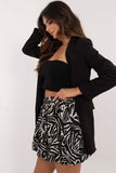 Zebra Print Mini Skirt with Elastic Waistband for Casual Style