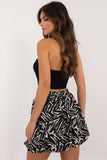Zebra Print Mini Skirt with Elastic Waistband for Casual Style