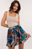 Floral Print Mini Skirt with Comfortable Elastic Waistband
