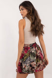 Floral Print Mini Skirt with Elastic Waistband for Comfort