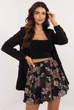 Floral Print Mini Skirt with Comfortable Elastic Waistband