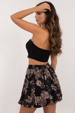 Floral Print Mini Skirt with Comfortable Elastic Waistband