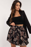 Floral Print Mini Skirt with Comfortable Elastic Waistband
