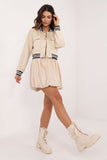 Chic Mini Skirt with Bomber Cut and Elastic Waistband