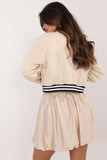 Chic Mini Skirt with Bomber Cut and Elastic Waistband