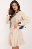 Chic Mini Skirt with Bomber Cut and Elastic Waistband