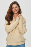 Cozy Women's V-Neck Sweater for Effortless Style
