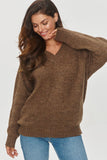 Cozy Women's V-Neck Sweater for Effortless Style