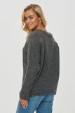 Cozy Loose-Fit Sweater with Classic Round Neckline