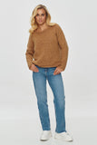Cozy Loose-Fit Sweater with Classic Round Neckline