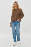 Cozy Loose-Fitting Sweater with Classic Round Neckline