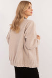 Elegant Casual Long-Sleeve Cardigan with Contrasting Trim