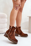 Chic Eco-Suede Women's Boots with Openwork Design