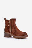 Chic Eco-Suede Women's Boots with Openwork Design