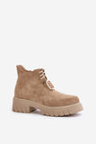 Elegant Suede Half Shoes with Gold Accent and Zipper Closure