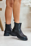 Stylish Leather Slip-On Boots with Insulated Interior