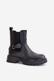 Elegant Natural Leather Insulated Sable Boots for Winter
