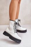 Eco-Friendly Women's Platform Boots with Side Zipper & Lacing