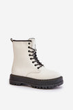Eco-Friendly Women's Platform Boots with Side Zipper & Lacing