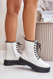 Eco-Friendly Women's Platform Boots with Side Zipper & Lacing