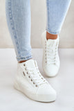 Eco Leather Women's Laced Sneakers for Autumn & Winter