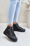 Stylish Eco Leather Women's Laced Sneakers for All Seasons